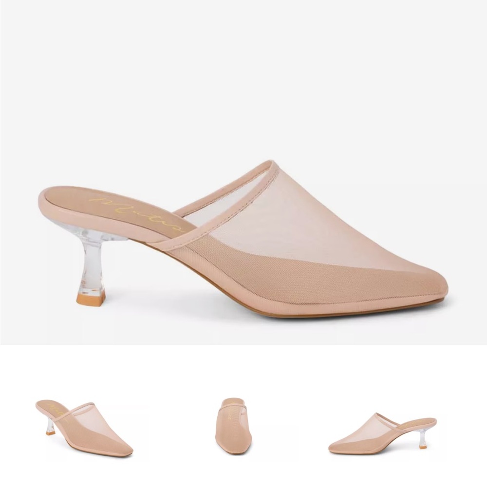 Matisse Bette Mules with Clear Heel NWT